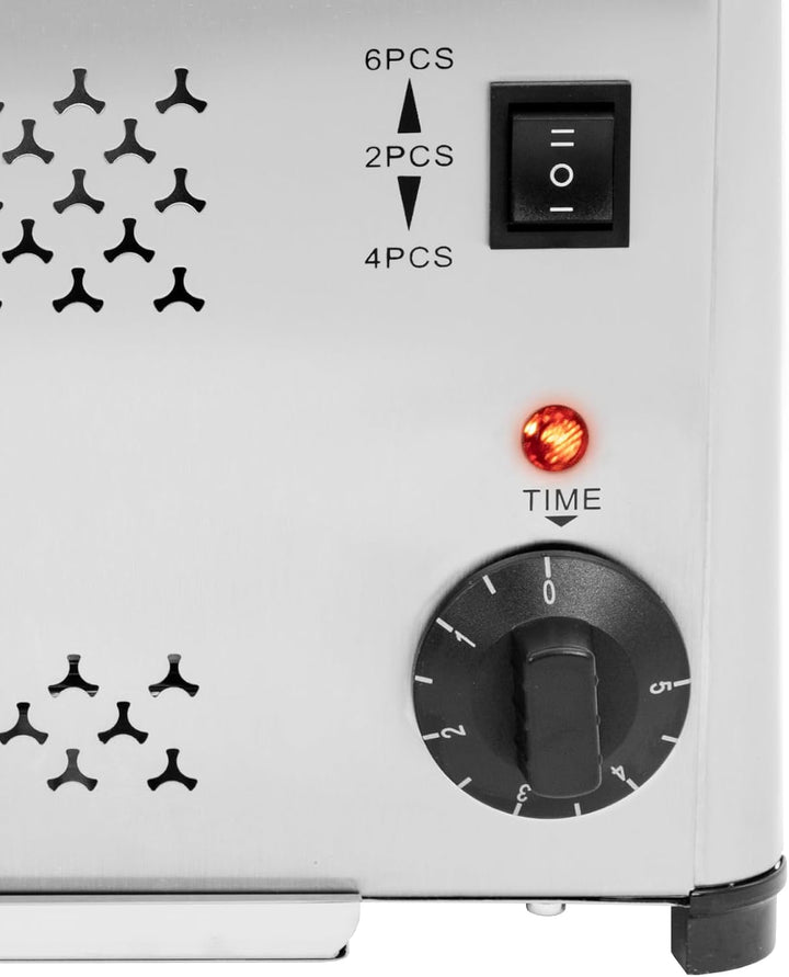 Royal Catering Gastronomie-Toaster für 6 Scheiben 2500 W 5-min-Timer herausnehmbare Krümelschublade