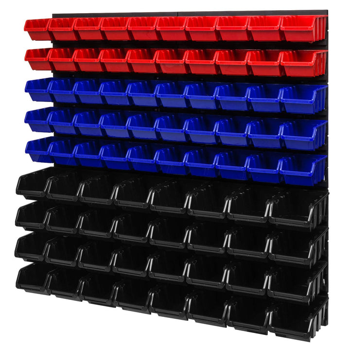 PAFEN Stapelboxen Wandregal 772 x 780 mm - Lagersystem Sichtlagerkästen Schüttenregal - Wandplatten