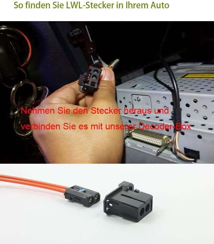 erisin PC001 Most Optical Fiber Decoder Box Glasfaser-Decoderbox für Mercedes Benz ML/GL/R/CLS/E/SLK