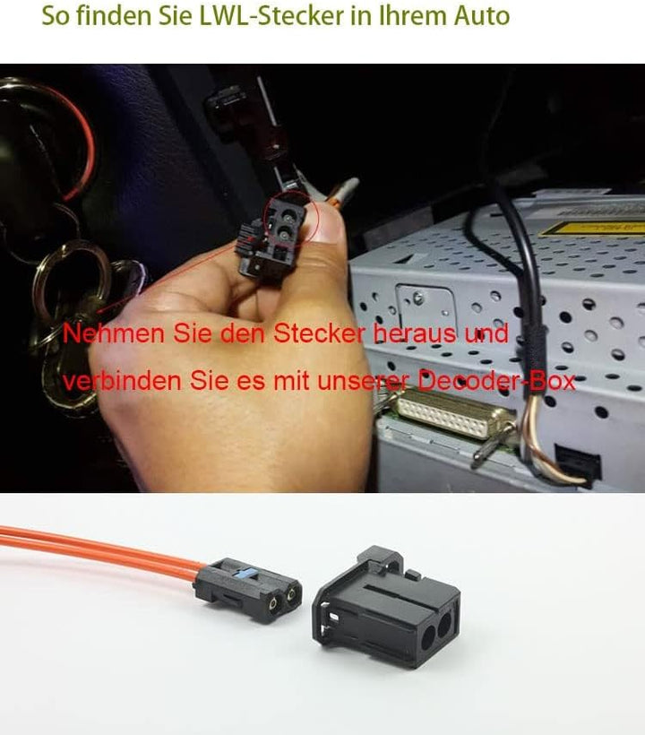 erisin PC001 Most Optical Fiber Decoder Box Glasfaser-Decoderbox für Mercedes Benz ML/GL/R/CLS/E/SLK