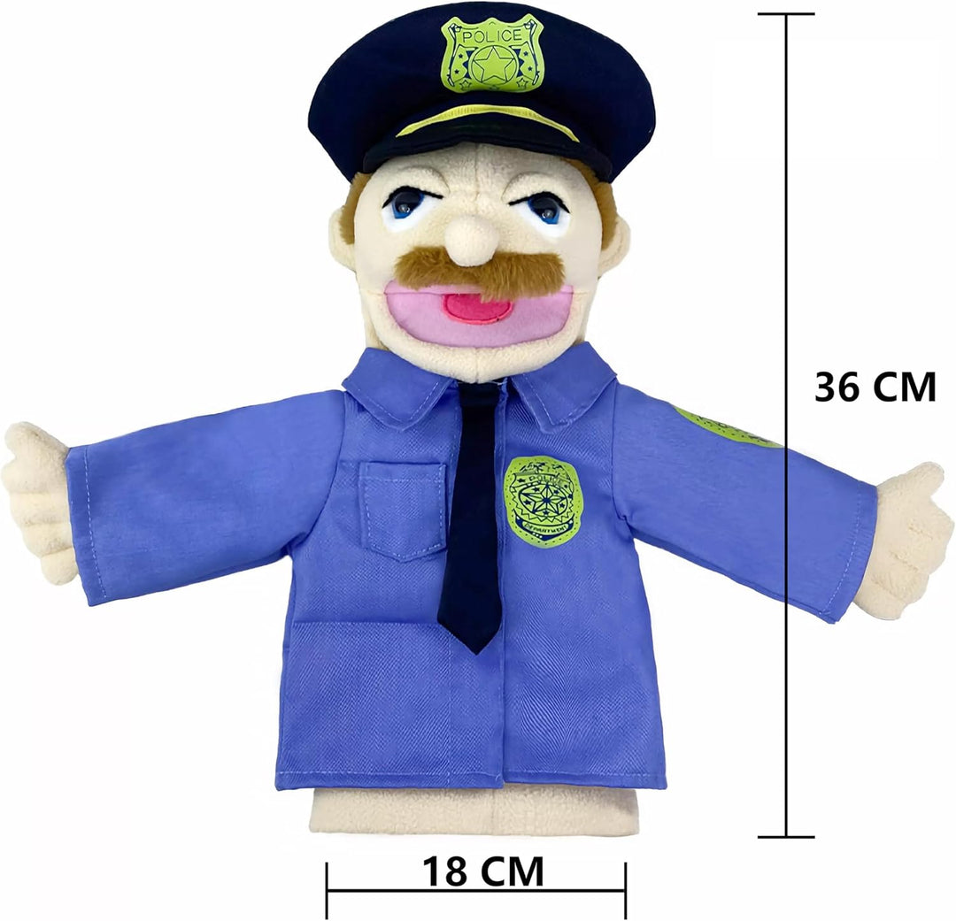 LOMTRATS Theater-Handpuppen für Kinder,inklusive Lehrer,Polizist,Bauer,Pirat,Detektiv usw.mit bewegl