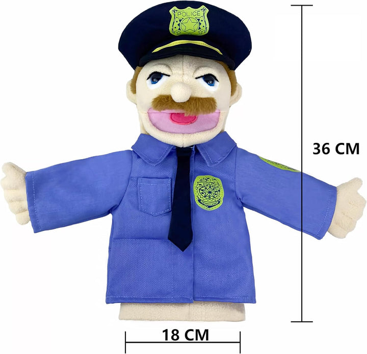 LOMTRATS Theater-Handpuppen für Kinder,inklusive Lehrer,Polizist,Bauer,Pirat,Detektiv usw.mit bewegl