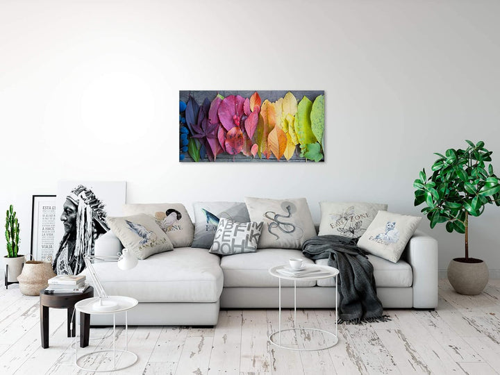 Paul Sinus Leinwandbild 120x60cm Herbstblätter Blätter Herbst Fotokunst schöne Farben Natur