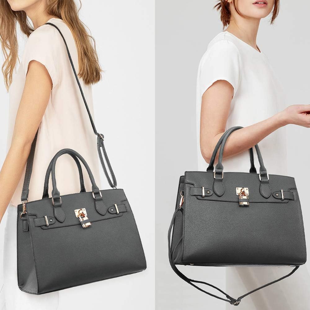 Dasein Women Handbags and Purses Ladies Shoulder Bag Top Handle Satchel Tote Work Bag with Matching