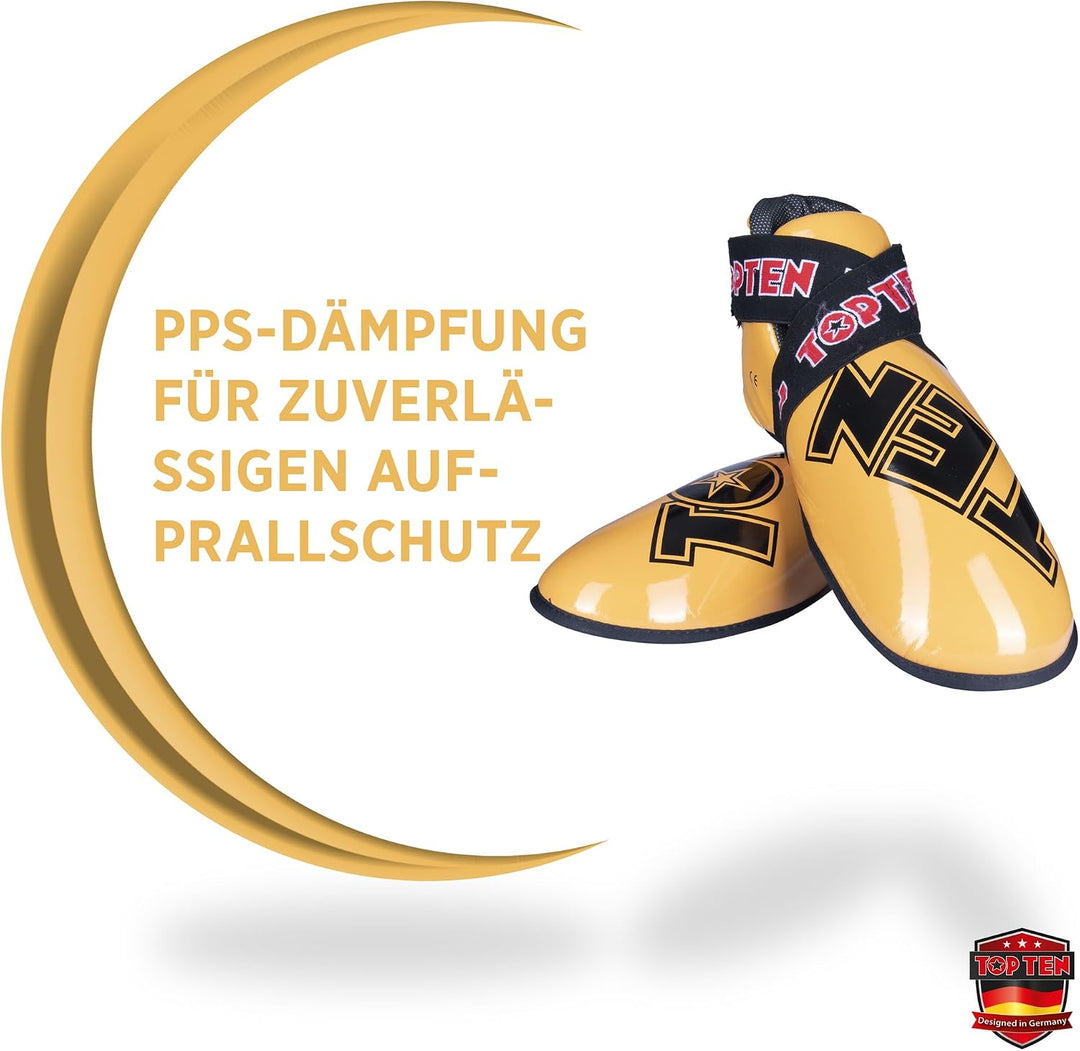 TOP TEN Fussschutz „Superlight“ für den Wettkampf, Gelb