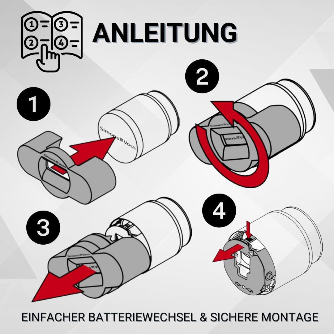 SimonsVoss Montage- und Batterieschlüssel Z5.TOOL für Digital Cylinder AX – inkl. 1,5 mm Inbusschlüs