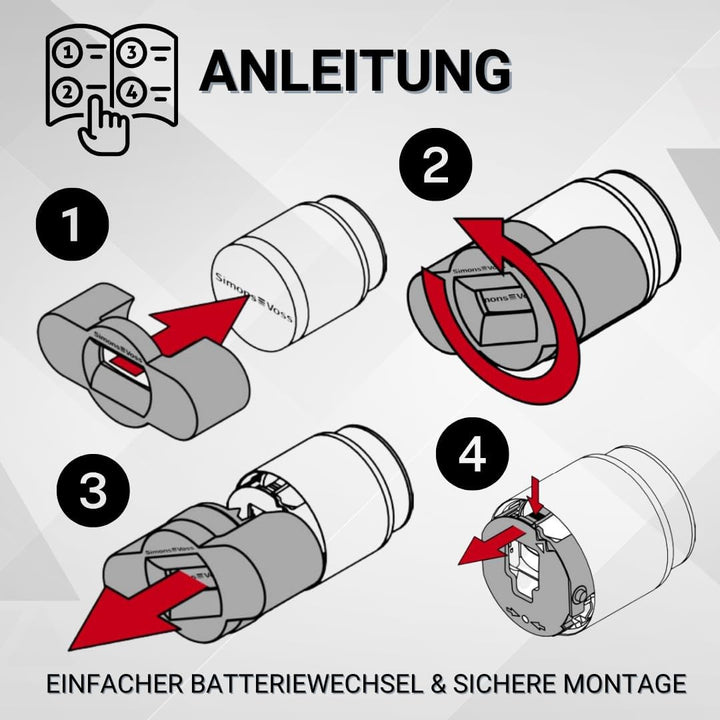 SimonsVoss Montage- und Batterieschlüssel Z5.TOOL für Digital Cylinder AX – inkl. 1,5 mm Inbusschlüs