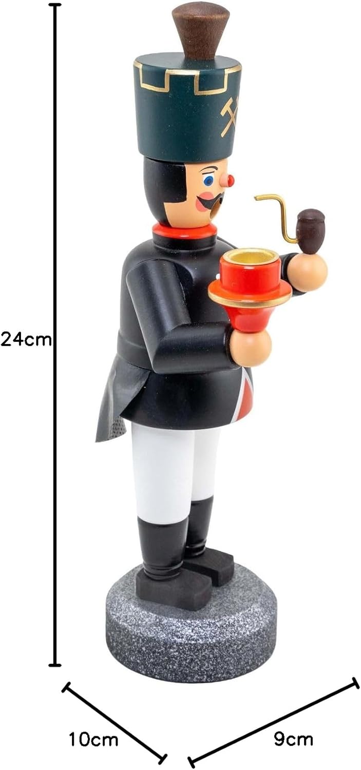 Jan Legler | Räuchermännchen Räucherfigur | erzgebirgische Volkskunst | Made in Germany | 22 cm | Be