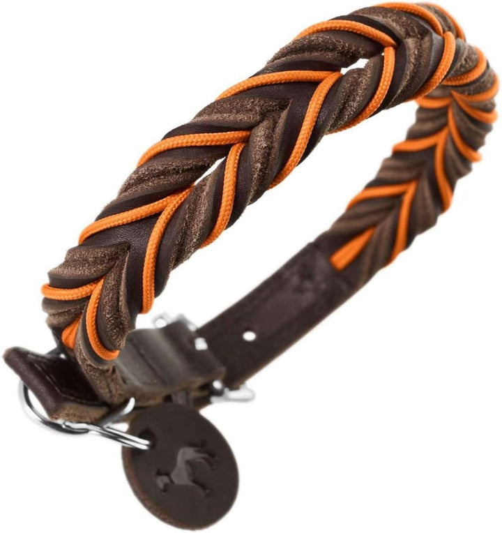 HUNTER Halsband Solid Education Cord Farbe Dunkelbraun/orange, Grösse 60 60 dunkelbraun/orange, 60 d