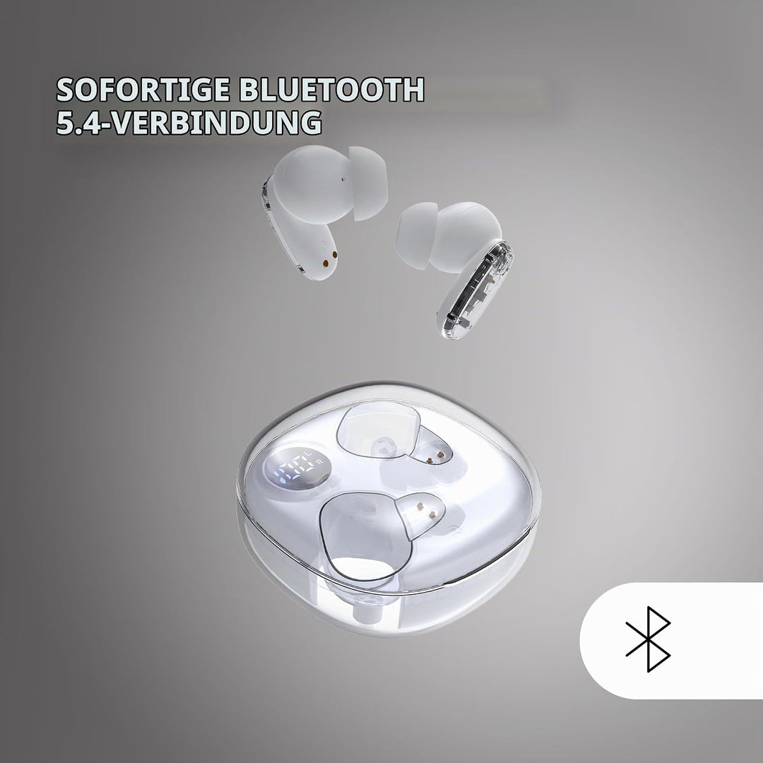 Mars Gaming MHIB2, Bluetooth 5.4 Kopfhörer, Immersiver Klang, Ergonomisches Halbtransparentes und Ul