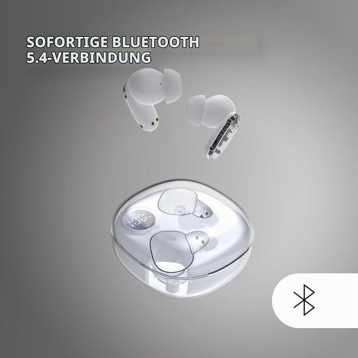 Mars Gaming MHIB2, Bluetooth 5.4 Kopfhörer, Immersiver Klang, Ergonomisches Halbtransparentes und Ul