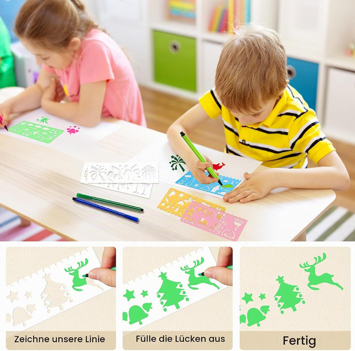 18 Stück DIY Stoff Federmäppchen, Leinwand Federmäppchen zum Bemalen, Mäppchen zum bemalen, 12 Bunts
