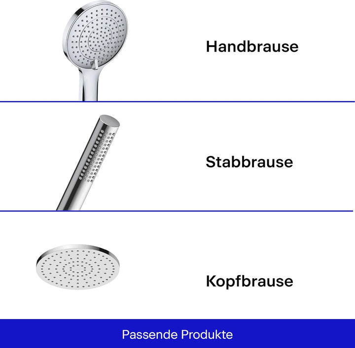 Duravit Universal Brausehalterung, Duschkopfhalterung für Handbrausen, Brausehalter, Chrom, Chrom