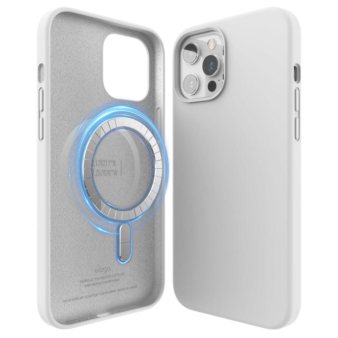 elago Magnetic Silikon-Hülle Case Kompatibel mit iPhone 12 und Kompatibel mit iPhone 12 Pro 6,1 Zoll