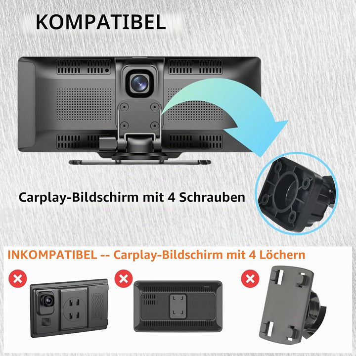 Carplay Bildschirmhalterung mit Schrauben, Saugnapfhalterung für 7&
