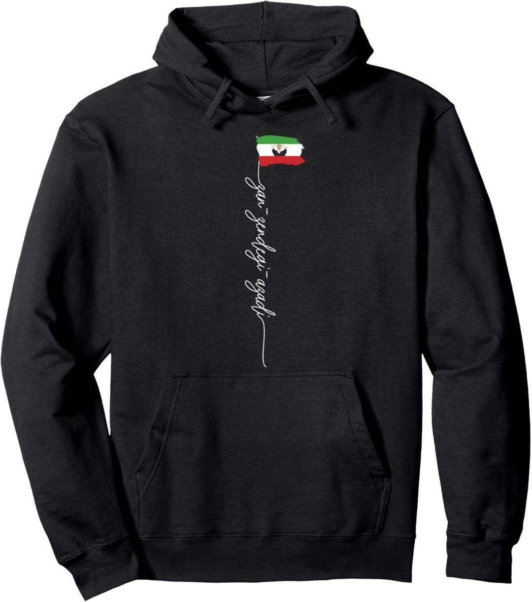 Iranische Flagge ZAN ZENDEGI AZADI Unterstützung iranische Frauen Protest Pullover Hoodie
