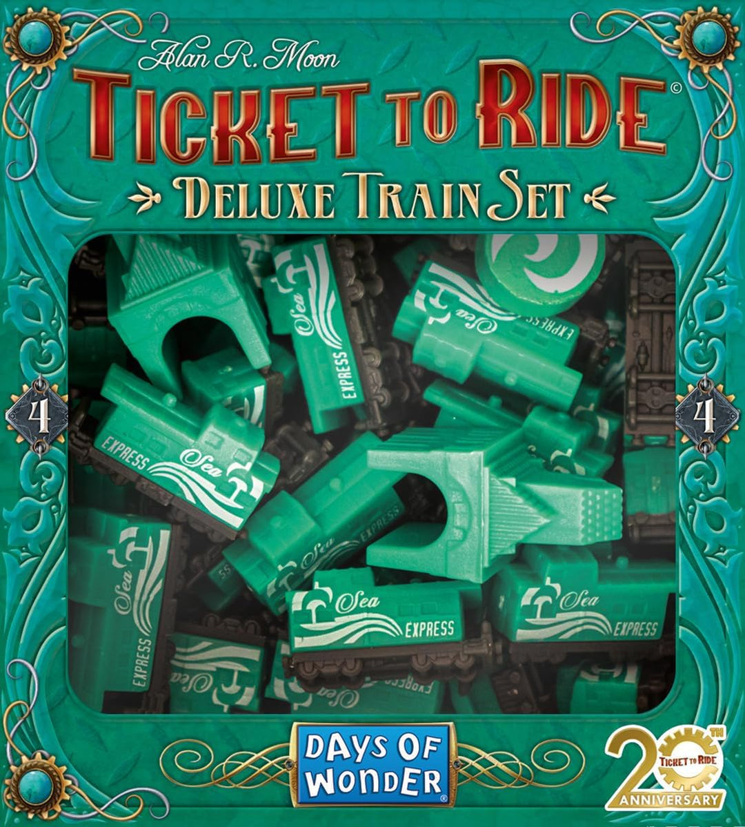 Days of Wonder, Zug um Zug – Deluxe Train Sets, 1 Set in Grün, Erweiterung, Familienspiel, Brettspie