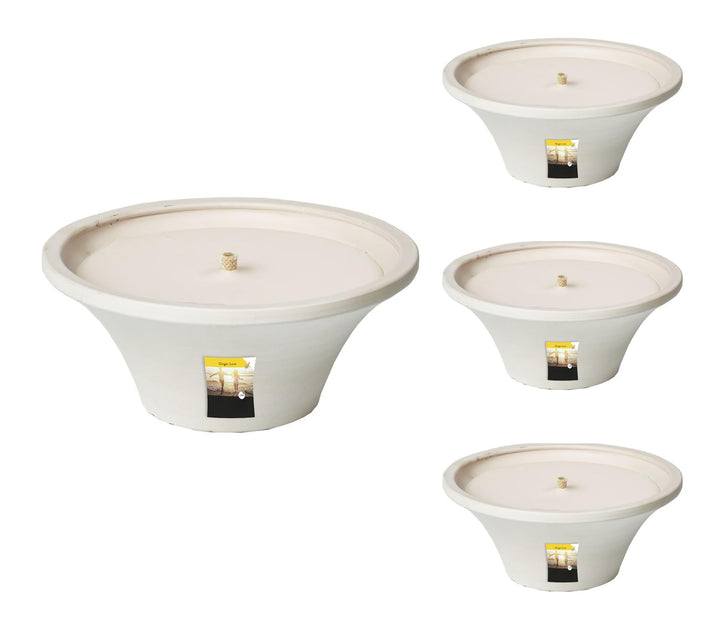 Flammschalen Ingwer &amp; Citronella für draussen 4 Stück - Outdoor-Kerzen Terracotta - Für deinen Garte