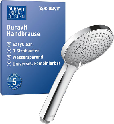 Duravit Universal Toilettendeckel mit Absenkautomatik & Universal Duschkopf Bundle mit Duschkopf, Ch