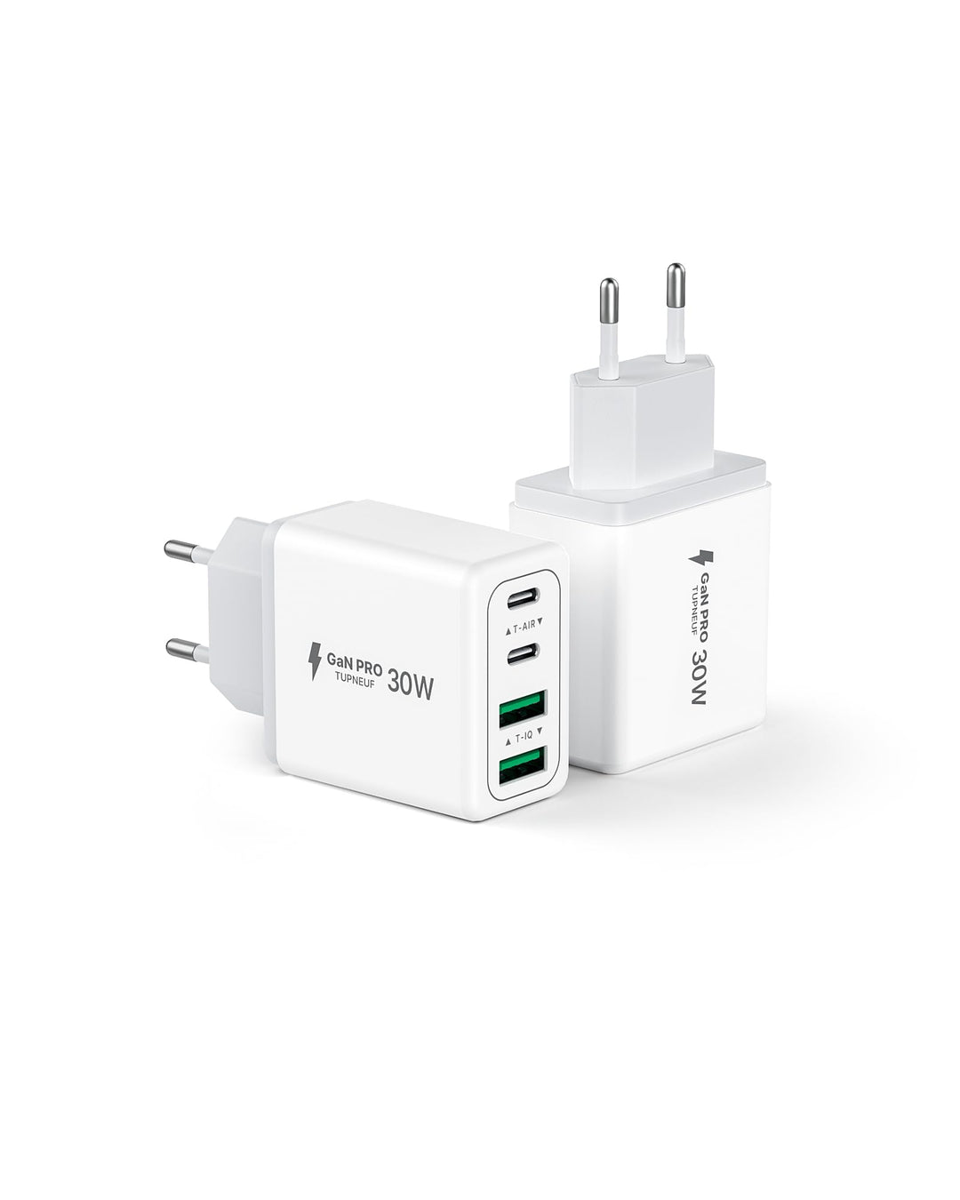 USB C Ladegerät 4-Port Schnellladegerät, 60W Mehrfach USBC Stecker Fast Charger Adapter USB C Netzte