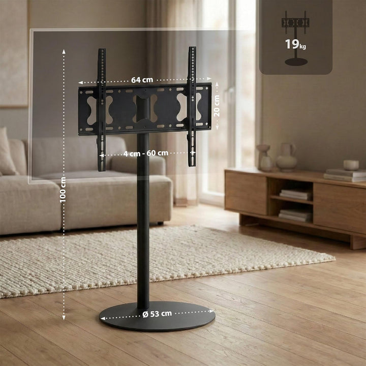CLP TV Ständer für 55-57 Zoll VESA 100x100 bis 600x400, Stabiler universal Standfuss, Fernseher bela
