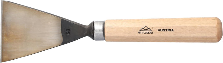 STUBAI Stemmeisen Stechbeitel Serie 52 - Form 63 | Schweizer Messer Form B 70 mm, mit Holzgriff, zum