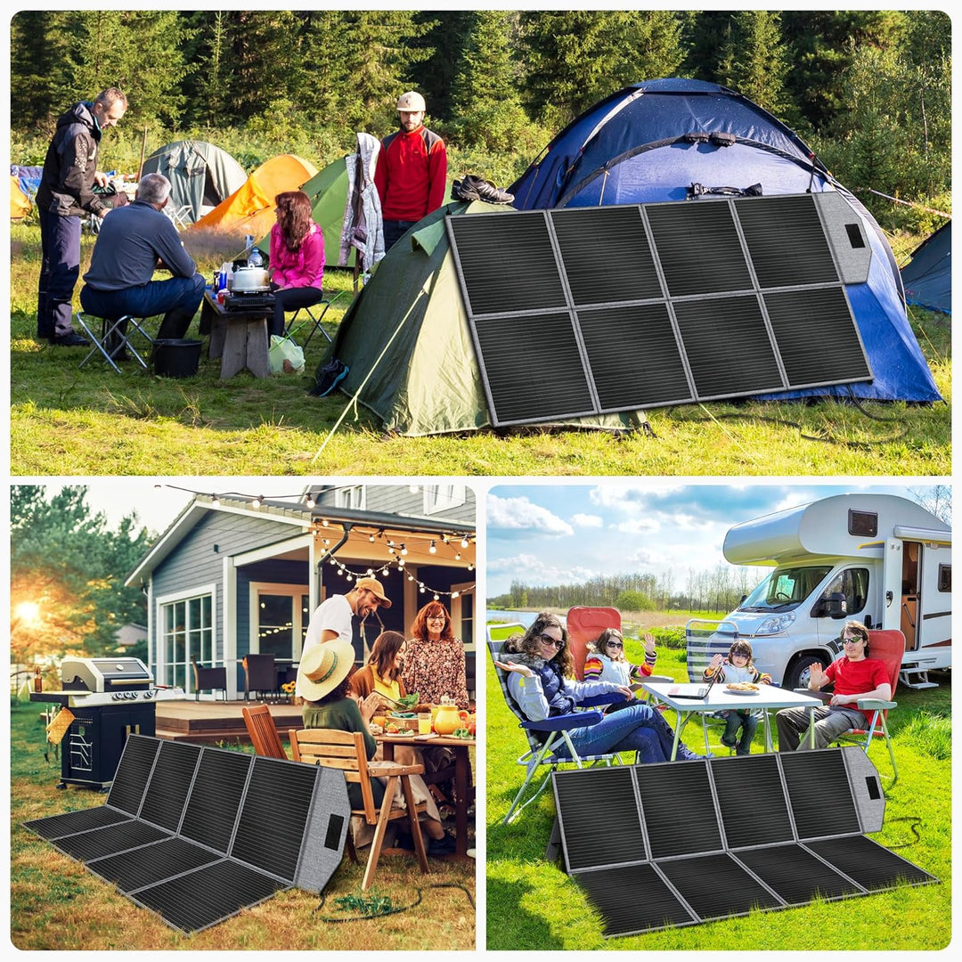 400W Tragbare Solarpanel, Faltbares Solarladegerät, MC4-Stromversorgung und Mehrere Ausgänge Folarmo