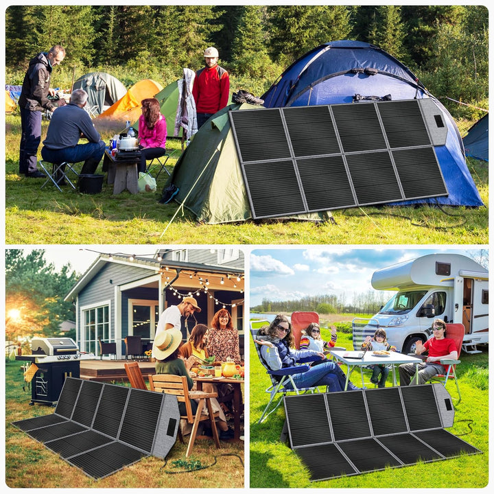 400W Tragbare Solarpanel, Faltbares Solarladegerät, MC4-Stromversorgung und Mehrere Ausgänge Folarmo