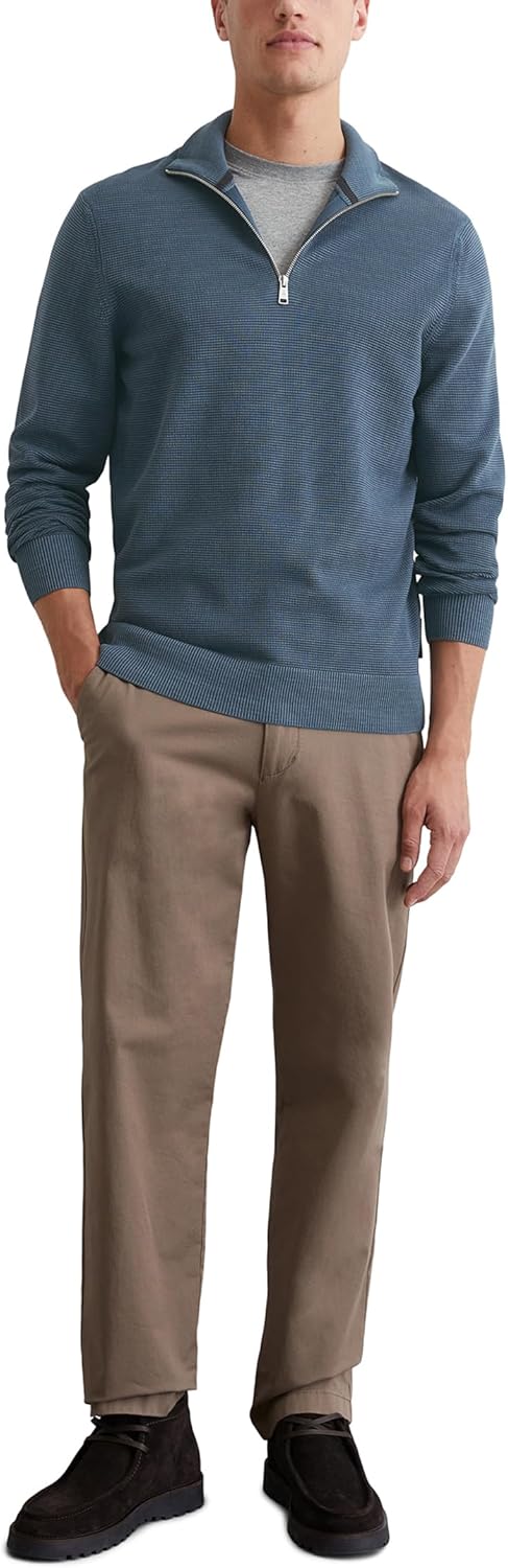 Marc O'Polo Herren Strickpullover aus Bio-Baumwolle mit Reissverschluss S M849, S M849