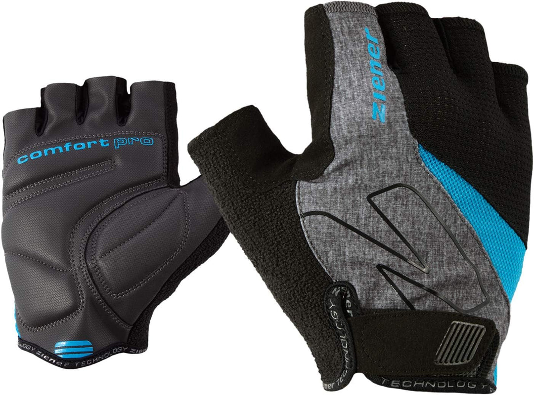 Ziener Crave Fahrrad-/Mountainbike-/Radsport-Handschuhe | Kurzfinger-atmungsaktiv/dämpfend 6.5 Grey
