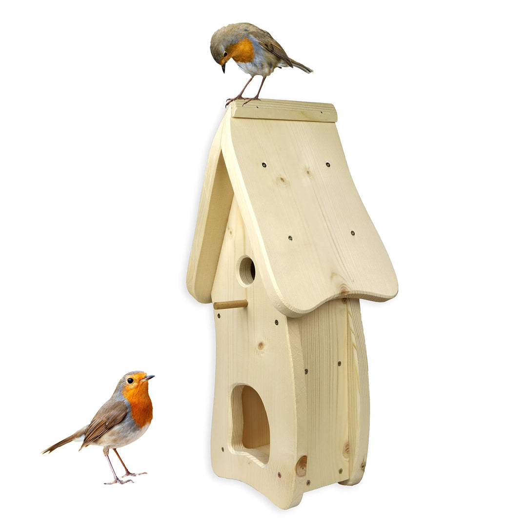 Premium Nistkasten (N1) mit Vogelfutterhaus - Nistkästen Vogelhaus Vogelhäuschen (N1)
