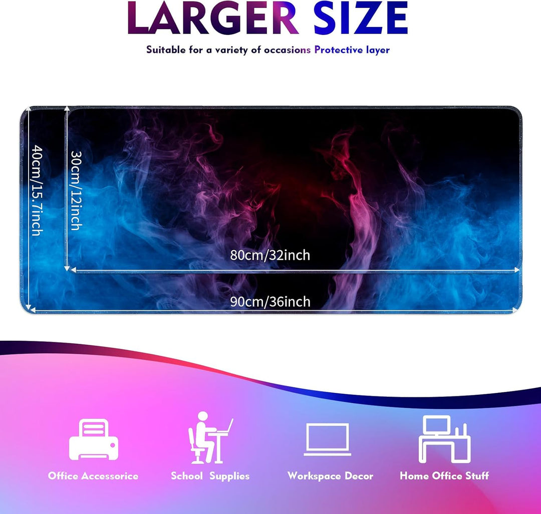 Giecy Gaming Mauspad XXL, Mousepad Gross 800x300mm,Schreibtischunterlage mit Rutschfester Gummibasis