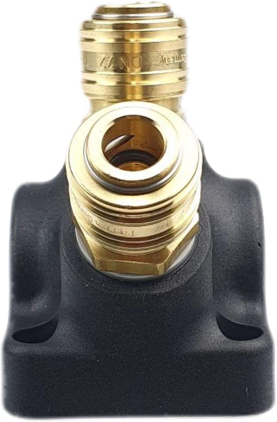 Druckluftverteiler Wanddose Druckluftweiche aus Kunststoff mit 1x G 3/4" Eingangsgewinde, 3 x 1/2" A