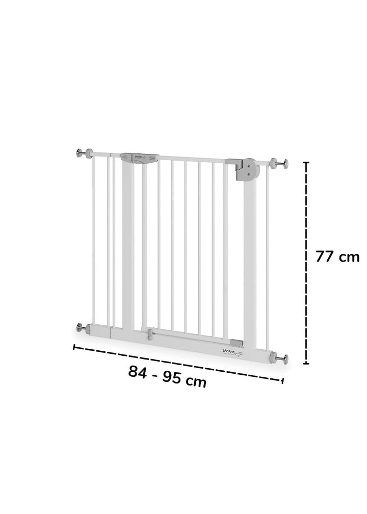 Sämann Türschutzgitter & Treppenschutzgitter mit Y-Spindel I 84-95 cm I Extra Höhe von 77 cm I Kinde