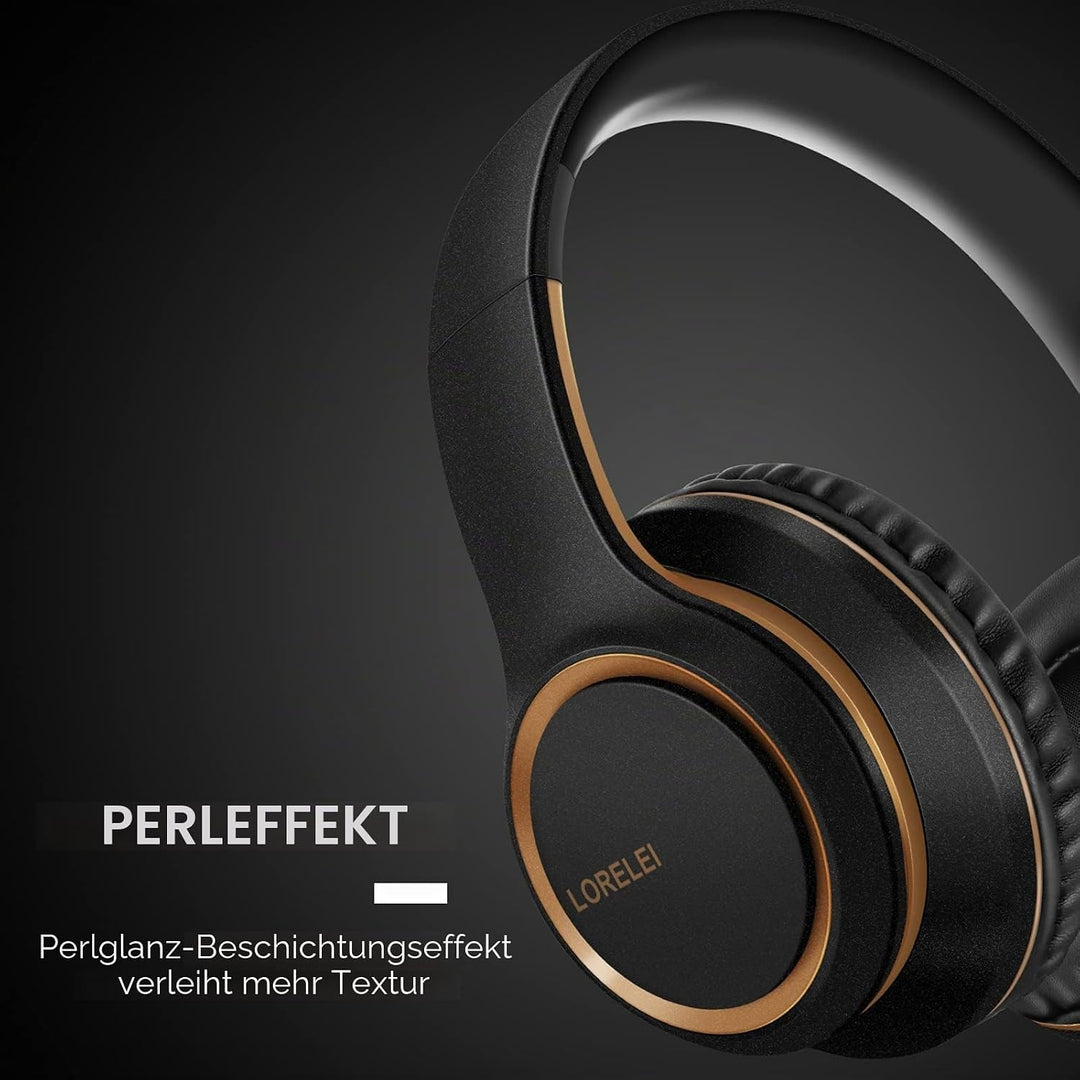 LORELEI X8 Over-Ear-Kopfhörer mit Mikrofon mit 1,45 m verwicklungsfreier Nylonschnur und 3,5-mm-Stec