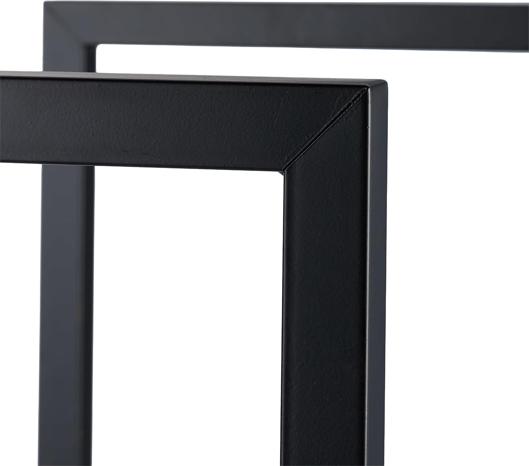 Relaxdays Kaminholzregal, Metall, modern, HBT: 62x60x49 cm, Brennholzregal Feuerholz, Stapelholz &amp; B