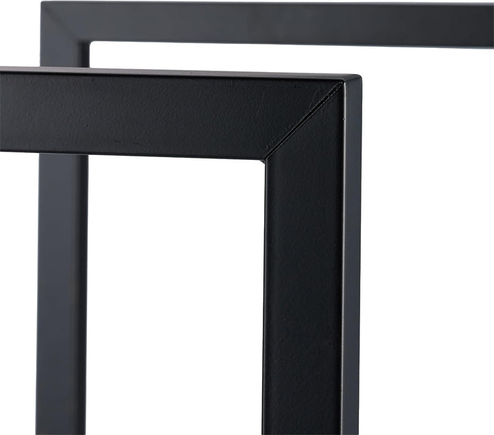 Relaxdays Kaminholzregal, Metall, modern, HBT: 62x60x49 cm, Brennholzregal Feuerholz, Stapelholz &amp; B