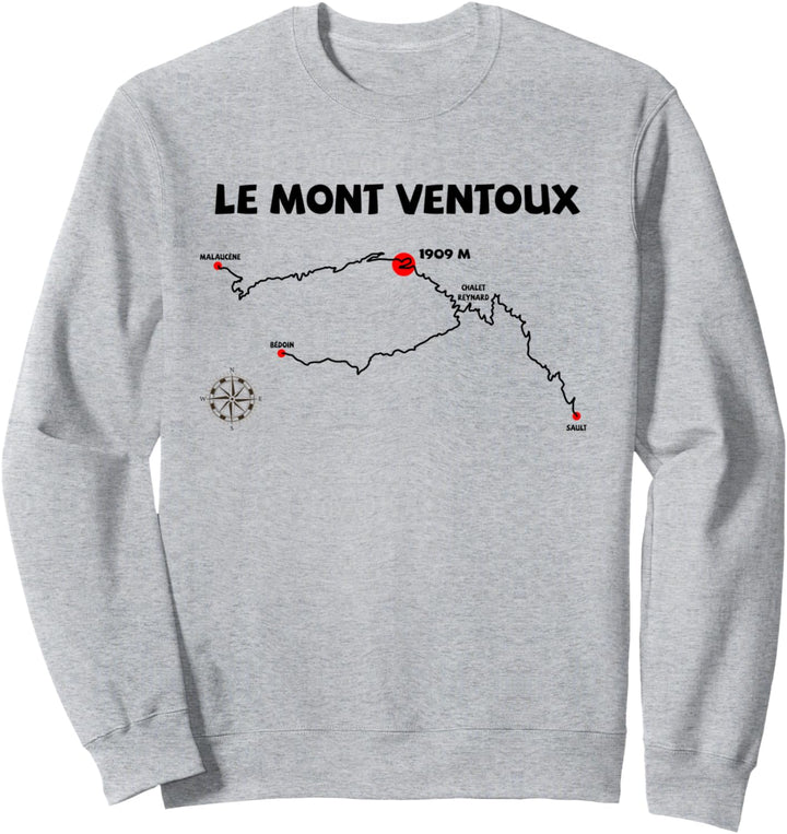 Le Mont Ventoux Serpentinen France Radsport Sweatshirt
