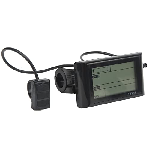 Elektrofahrrad-LCD-Anzeige, ABS 6Pin Elektrofahrrad-LCD-Anzeige 24V 36V 48V 60V SW900 LCD-Anzeige Me