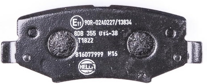 HELLA PAGID 8DB 355 014-381 Bremsbelagsatz - T1822 - Dicke/Stärke: 16.6mm - Bremssystem: TRW - mit a