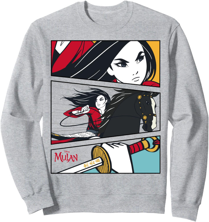 Disney Mulan Live Action Mulan Comic Action Panels Sweatshirt