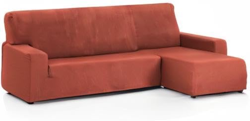 Martina Home - Sofabezug für Chaise Longue, Modell Túnez, Stoff, Rot (Teja), kurzes Eckteil rechts,