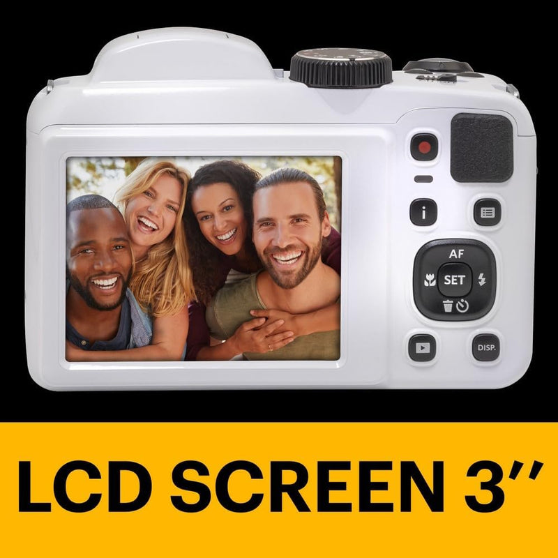 KODAK PIXPRO Astro Zoom AZ255-WH 16MP Digitalkamera mit 25-Fach optischem Zoom, 24 mm Weitwinkel, 10