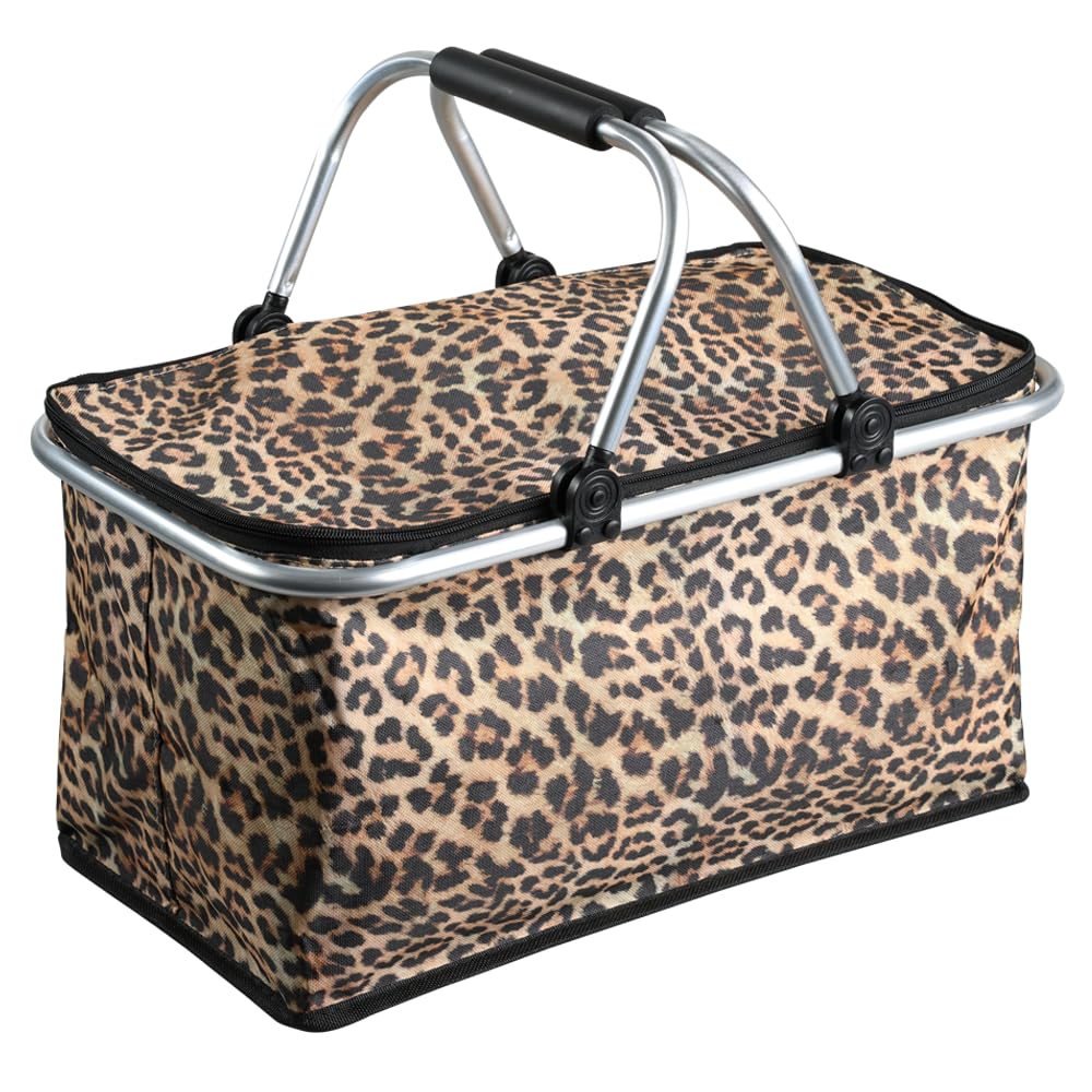 Kesper | Einkaufskorb mit Thermobeschichtung, faltbar, Material: Polyester mit Metallrahmen, Masse: