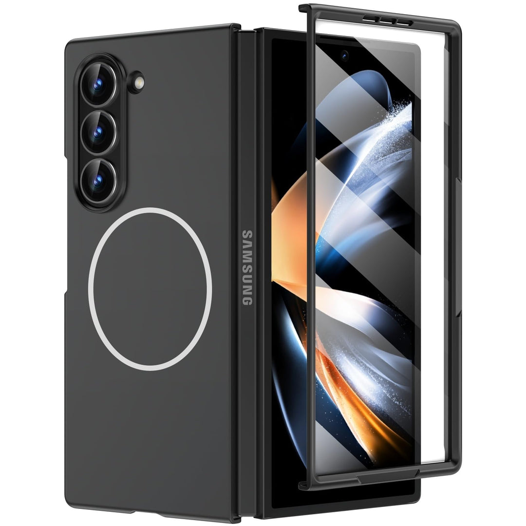 für Samsung Galaxy Z Fold 7 Hülle [Kompatibel mit MagSafe] mit Displayschutzfolie, Hart PC Ultra Dün