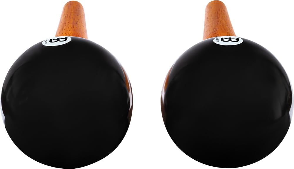 Meinl Percussion PM1BK Plastik Maracas mit Holzgriffen, 27 cm Länge, schwarz Studio, Studio