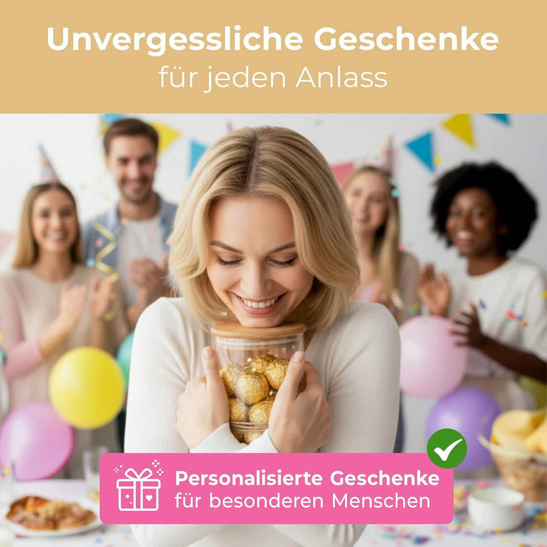 Grandora Vorratsglas Viel Glück Jobwechsel Abschiedsgeschenk für Kollegen &amp; Lehrer Aufbewahrungsglas
