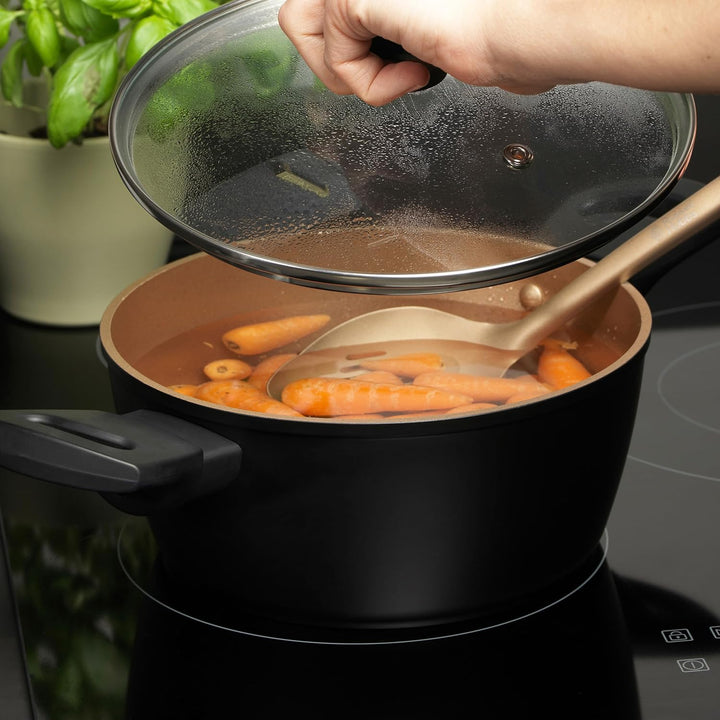 Russell Hobbs RH01669BEU7 Antihaft kochtöpf, 20cm / 2.6L Ungefähre Füllmenge, PFOA Frei töpf mit Gla