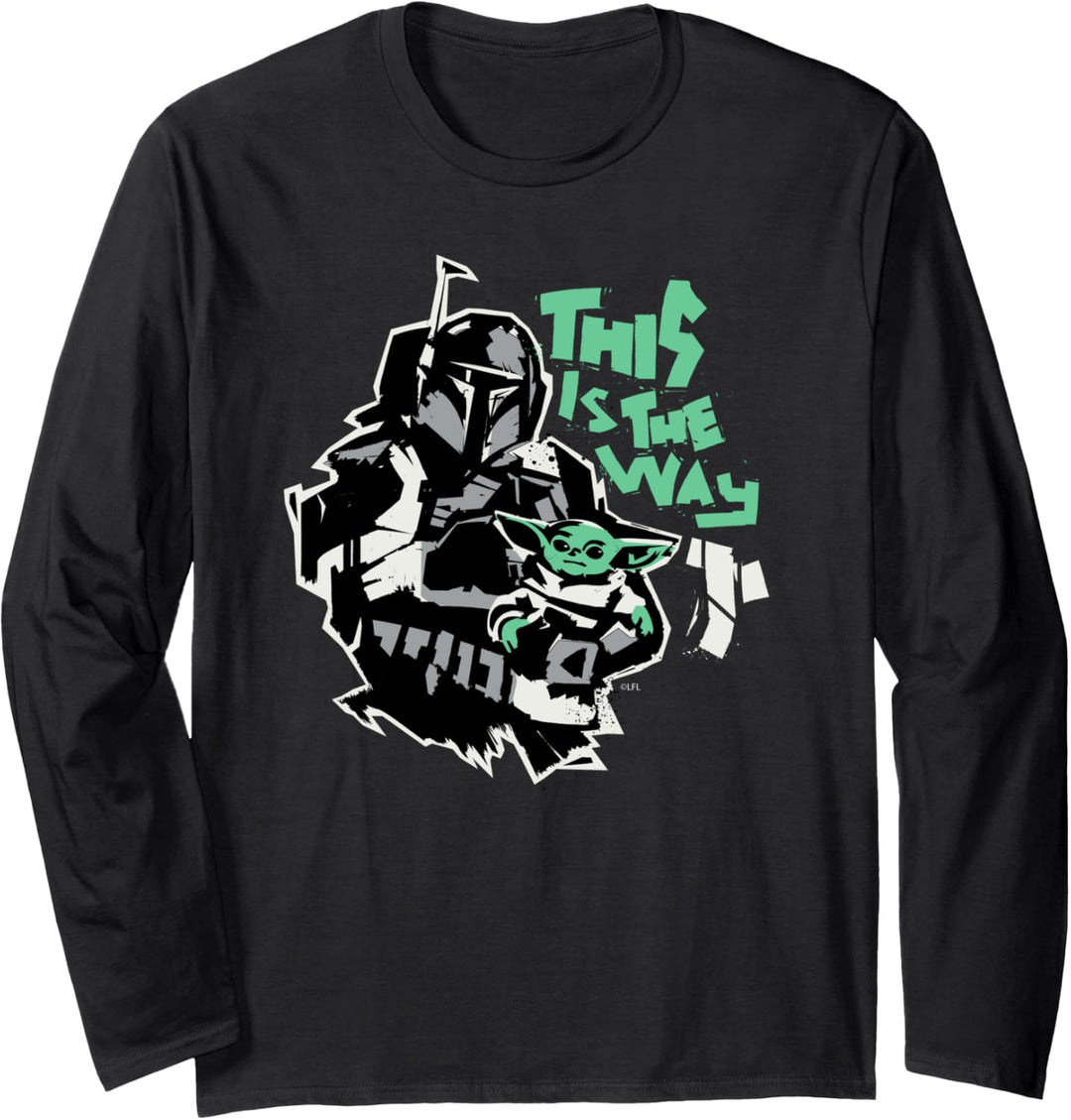 Star Wars The Mandalorian and Grogu This is the Way Raw Langarmshirt