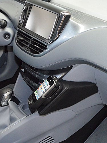 KUDA 085275 Halterung Kunstleder schwarz für Peugeot 208/2008 ab 04/2012, 085275